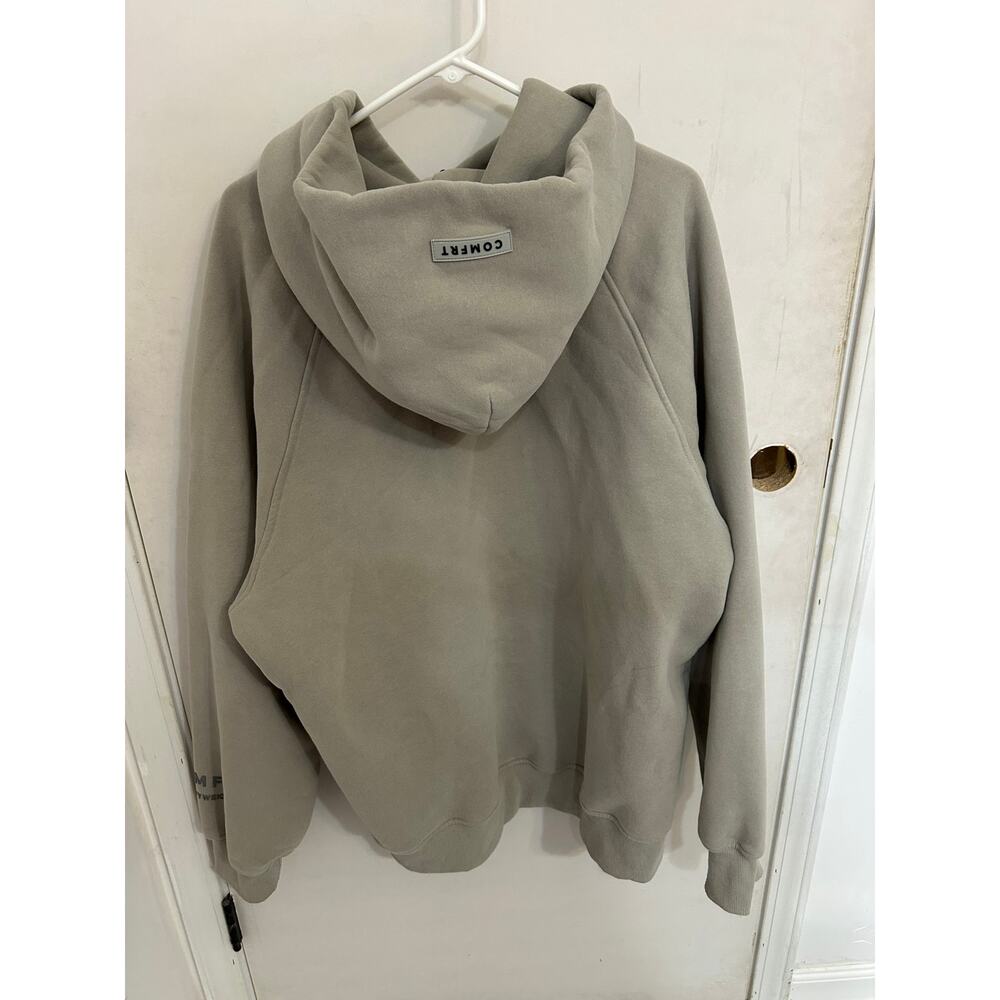 Comfrt Khaki Beige Heavyweight Hoodie size 2XL - Picture 4 of 5